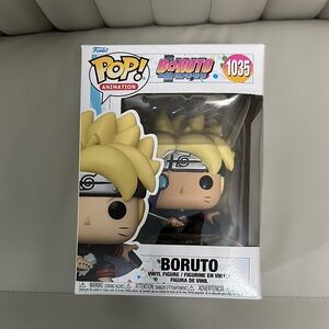 Funko Boruto Figure with Yellow Hair and Black Outfit